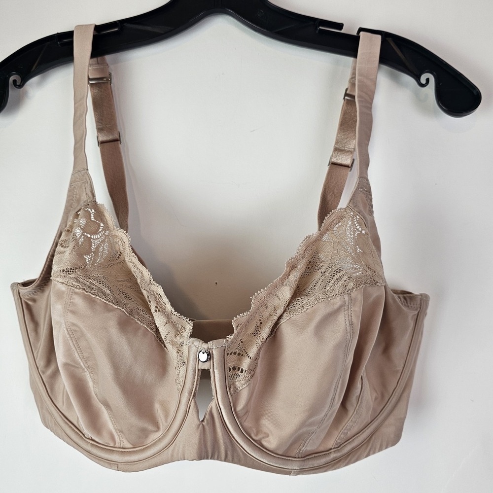 Bare Necessities Minimizer Bra 34H Beige Underwired Full Coverage Unpadded